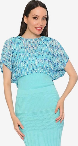 Süel knitwear - Top de punto 'Summer 3D' en azul: frente