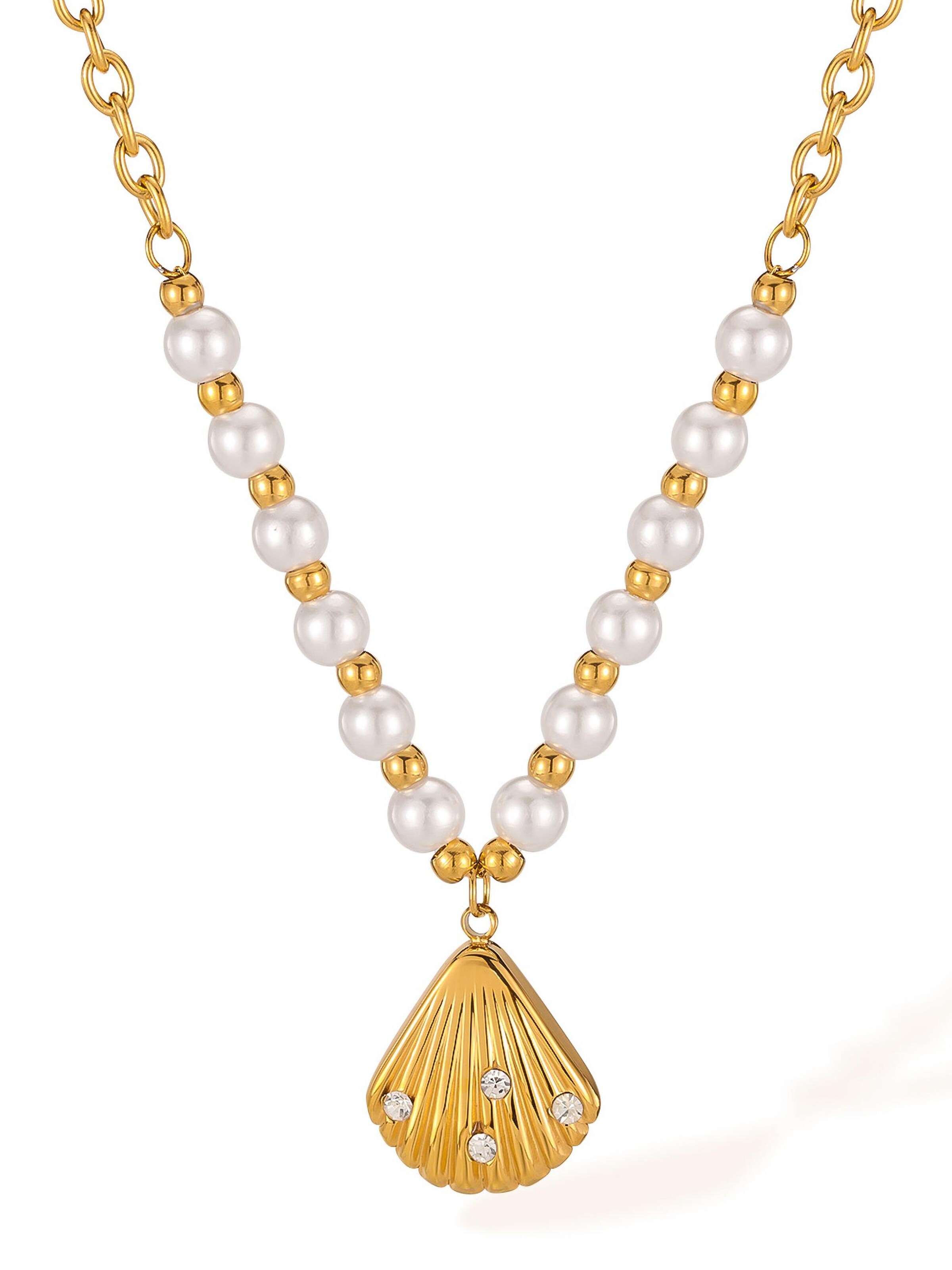 COLLEZIONE ALESSANDRO Kette 'Muschel'‌‌‌‌ in gold, Produktansicht