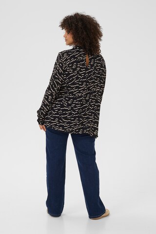 KAFFE CURVE Bluse 'KC Lune' i sort