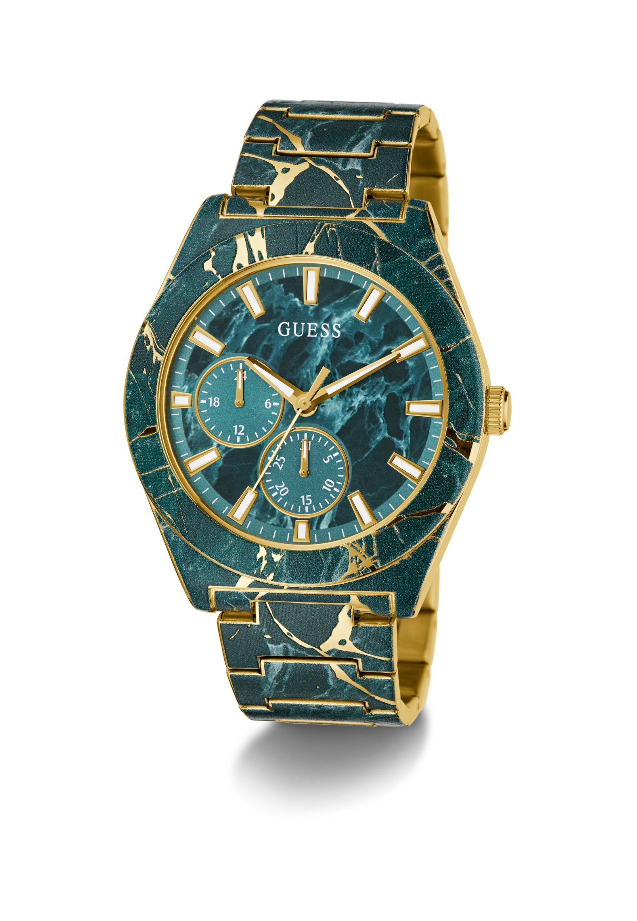 GUESS Analog Watch 'FLASH' in Green: front