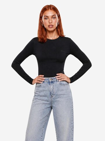 Top 'CHARA LONG SLEEVE KN V6YP05 K4260' di GUESS in nero: frontale