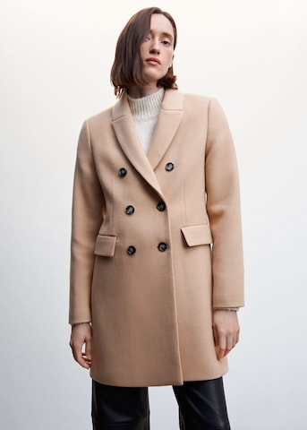 MANGO Between-Seasons Coat 'Dali' in Brown: front