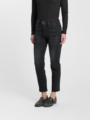 Coupe slim Jean Le Temps Des Cerises en noir : devant