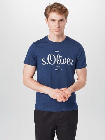 s.Oliver Shirt in Blauw: voorkant