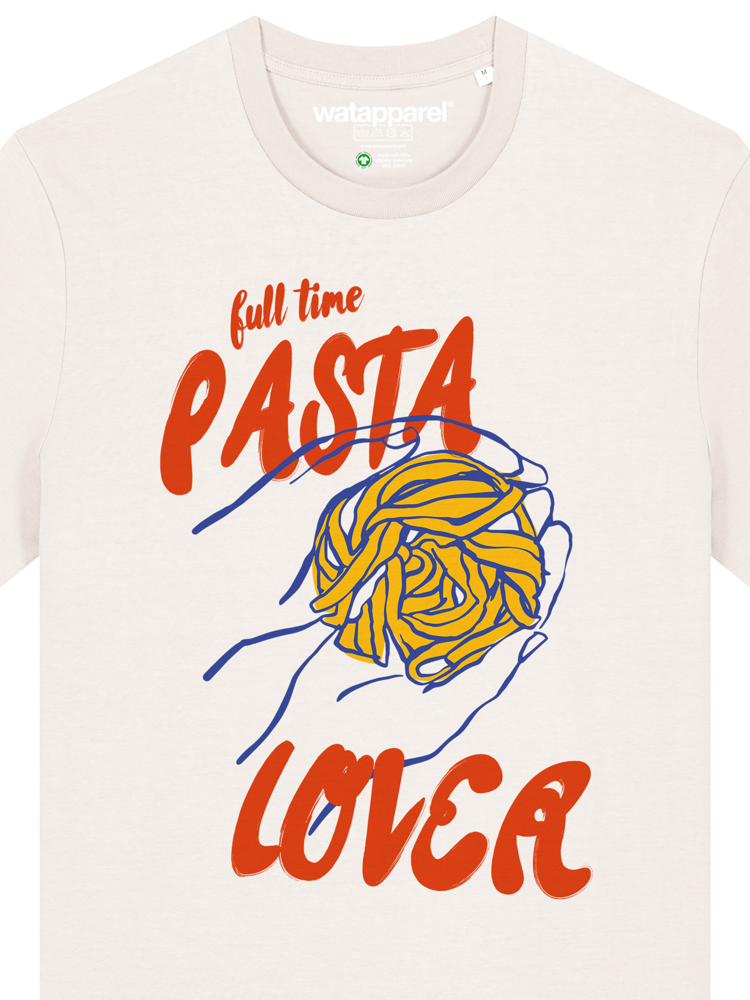 Watapparel Shirt 'Pasta Lover' in White