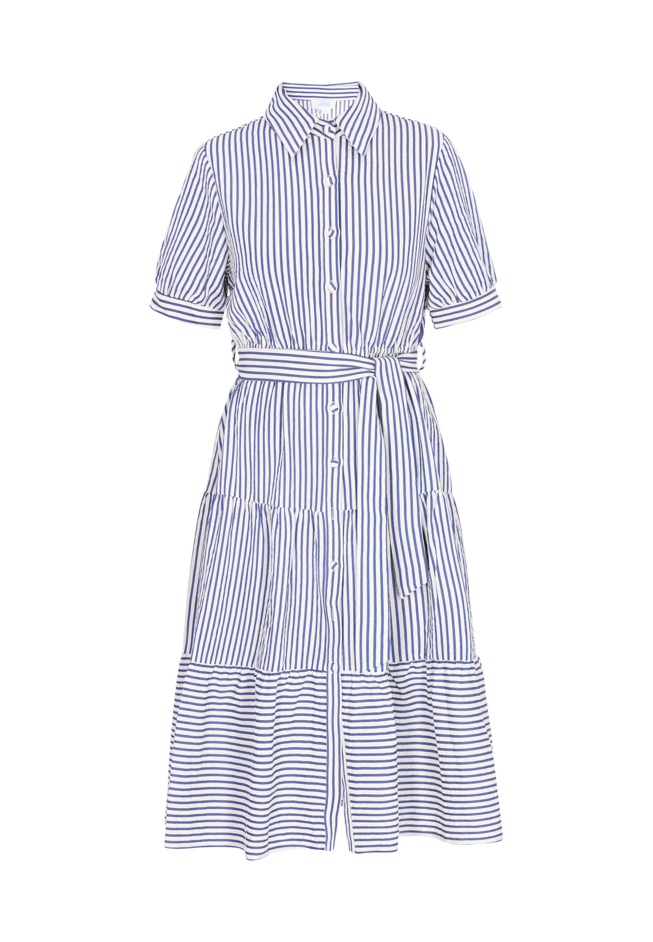 Robe-chemise usha BLUE LABEL en blanc : devant