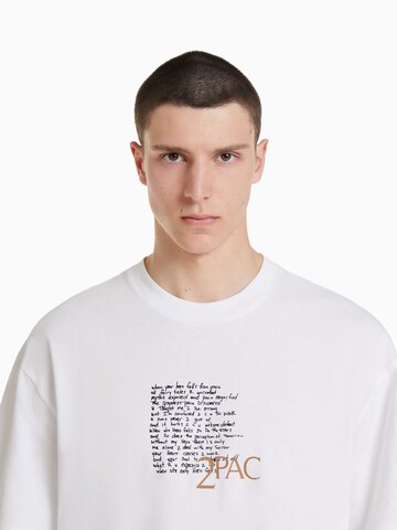 T-Shirt Bershka en blanc