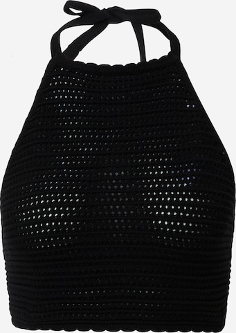 ABOUT YOU Knitted top 'Loreen' in Black: front