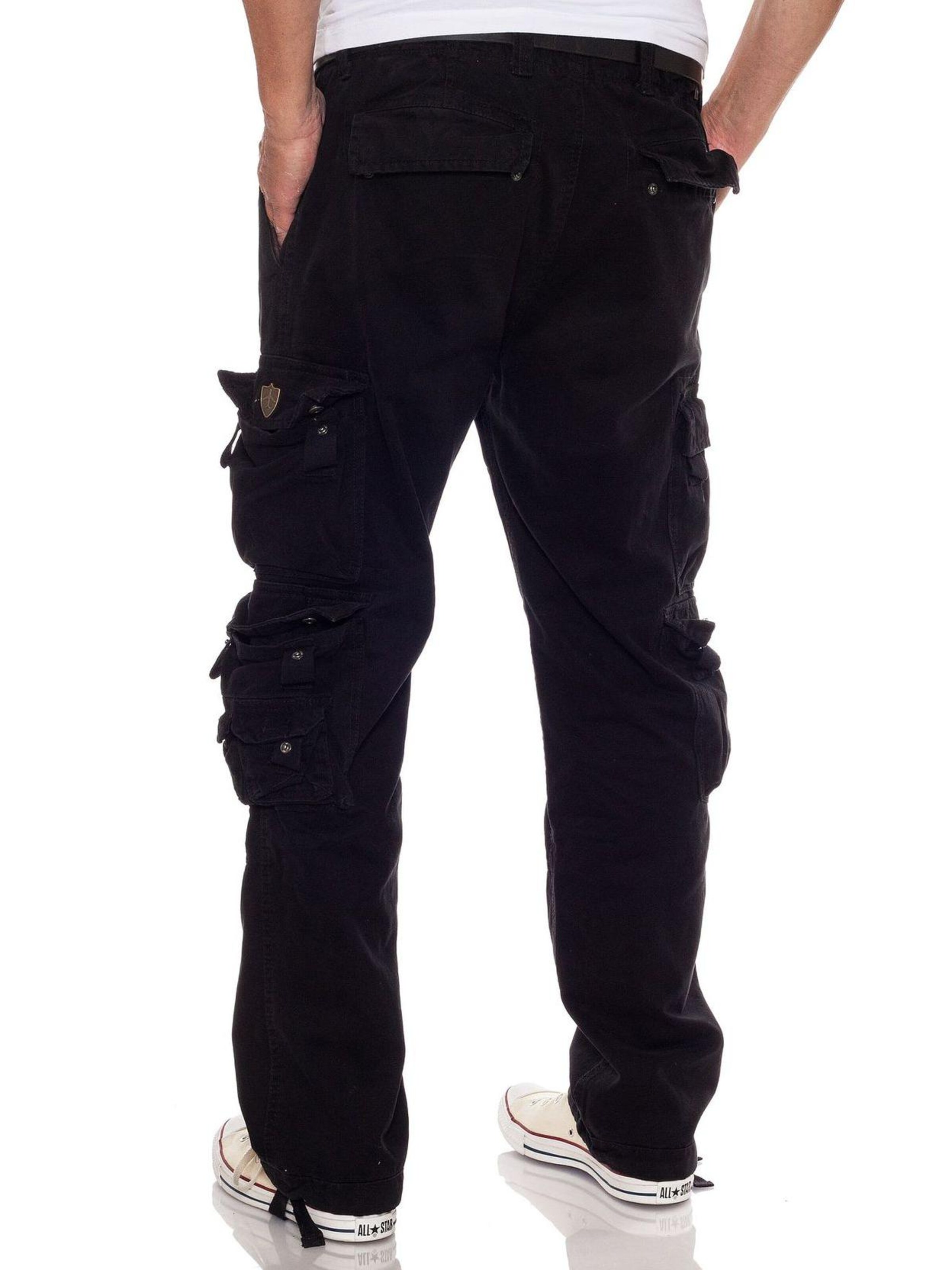 JETLAG Regular Cargo Pants in Black