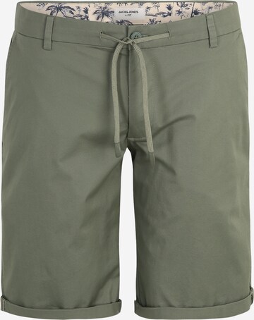 Jack & Jones Plus Regular Chino Pants 'MARCO SUMMER' in Green: front