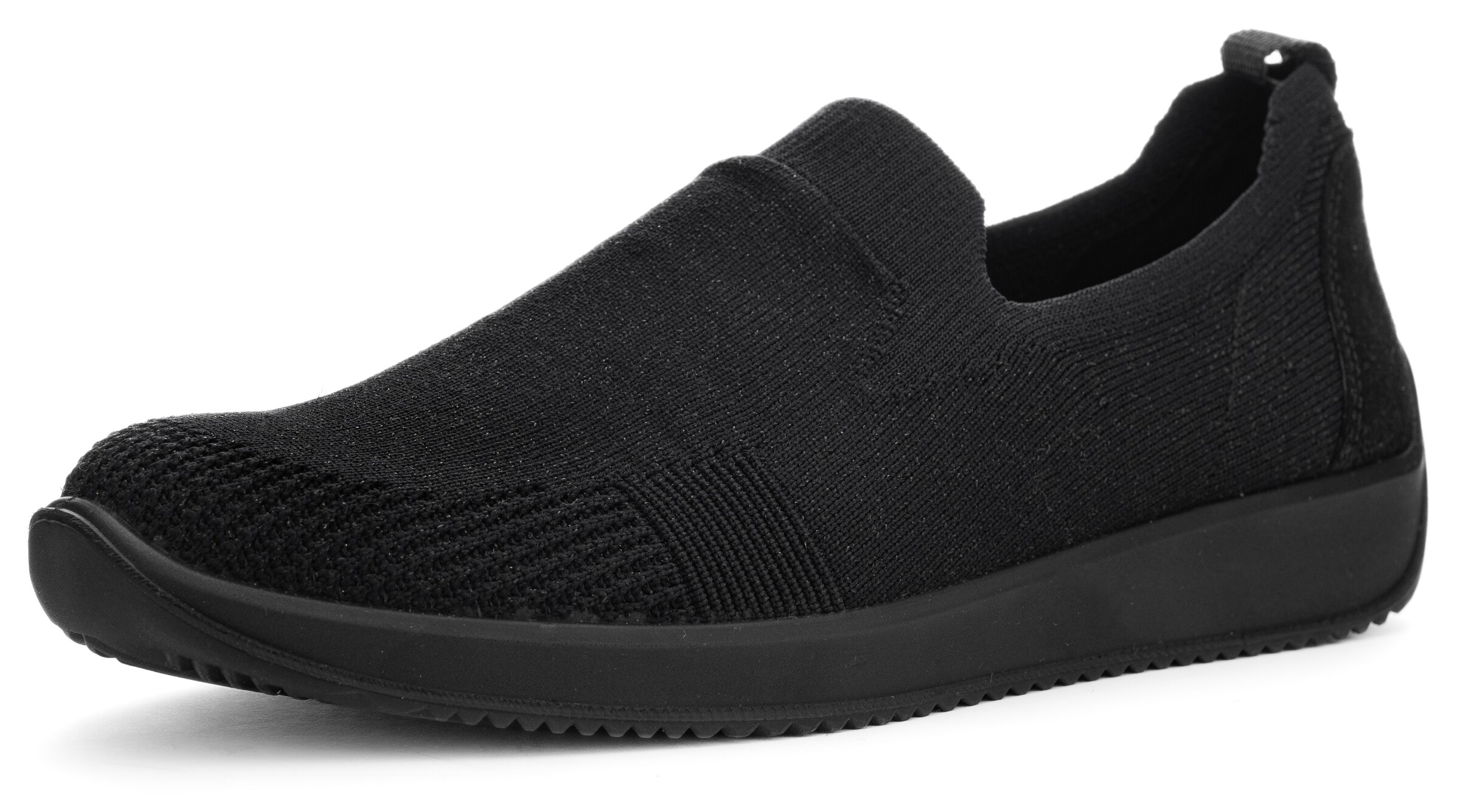 ARA Slip On 'Fusion4' in Schwarz: Vorderseite
