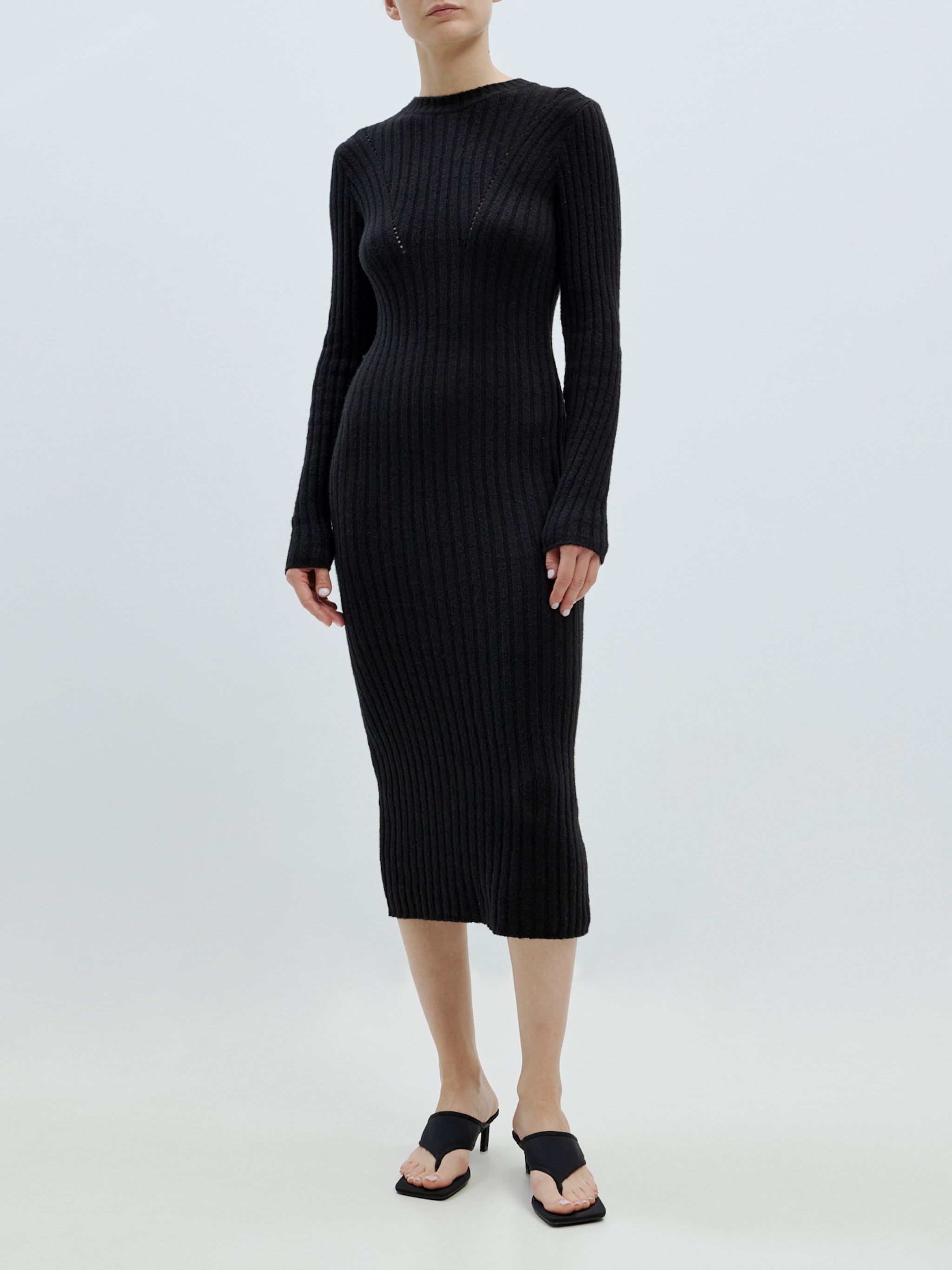 EDITED Producten Gebreide jurk 'Saphia' Zwart