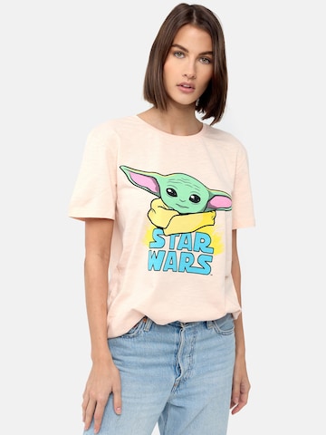 Recovered Shirt 'Star Wars The Mandalorian Child' in Beige: voorkant