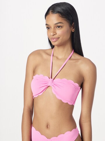 Hunkemöller Bandeau Bikinioverdel i pink: forside