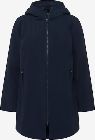 Ulla Popken Weatherproof jacket in Blue: front