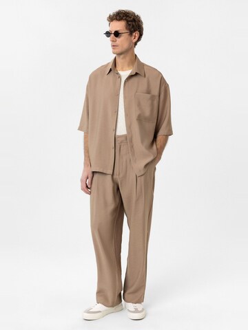Antioch Comfort fit Button Up Shirt 'Ricardo' in Brown