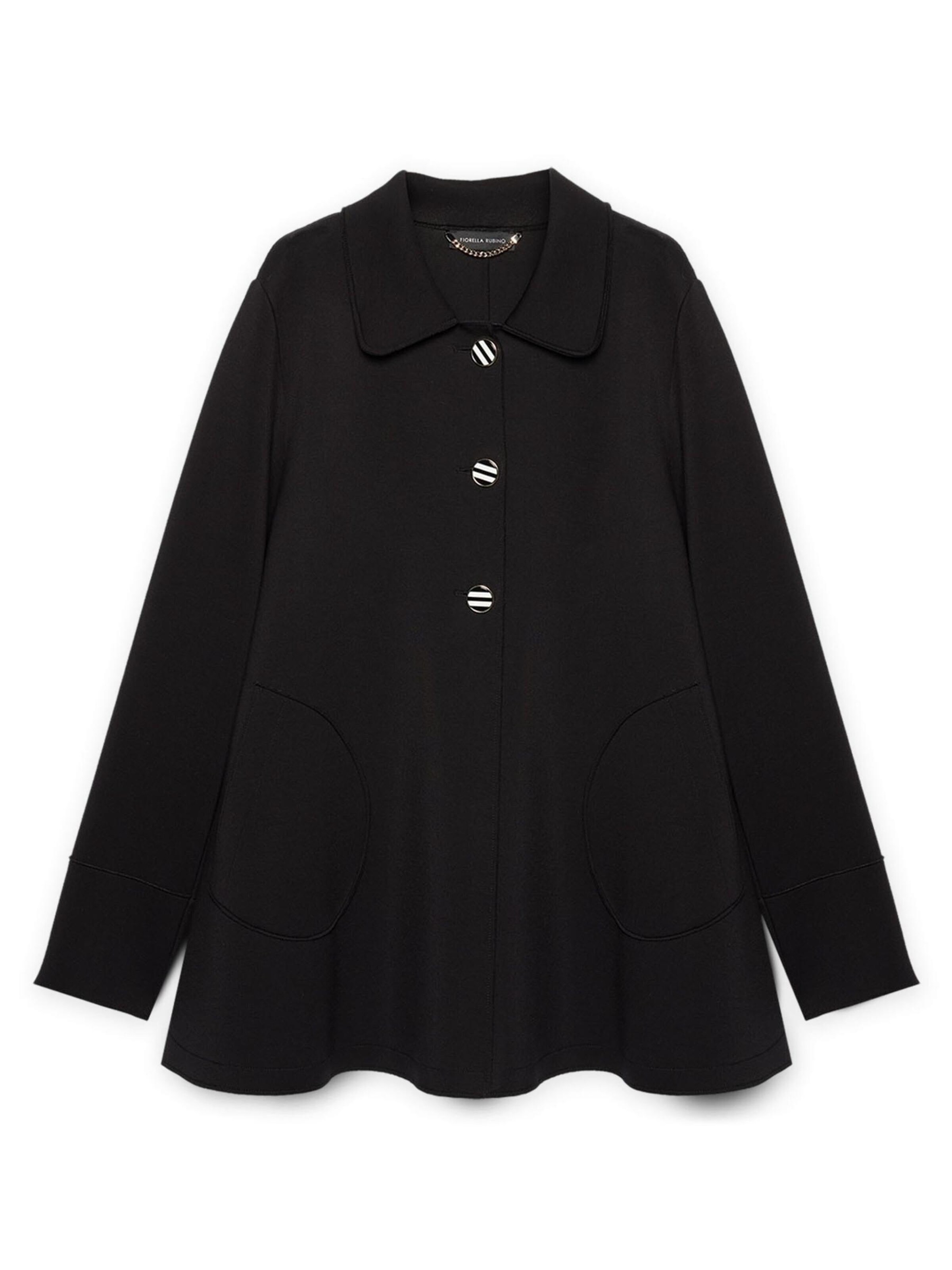 Cappotto invernale di Fiorella Rubino in nero: frontale