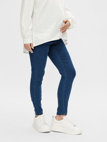 MAMALICIOUS Slimfit Jeans 'Echo' i blå: framsida