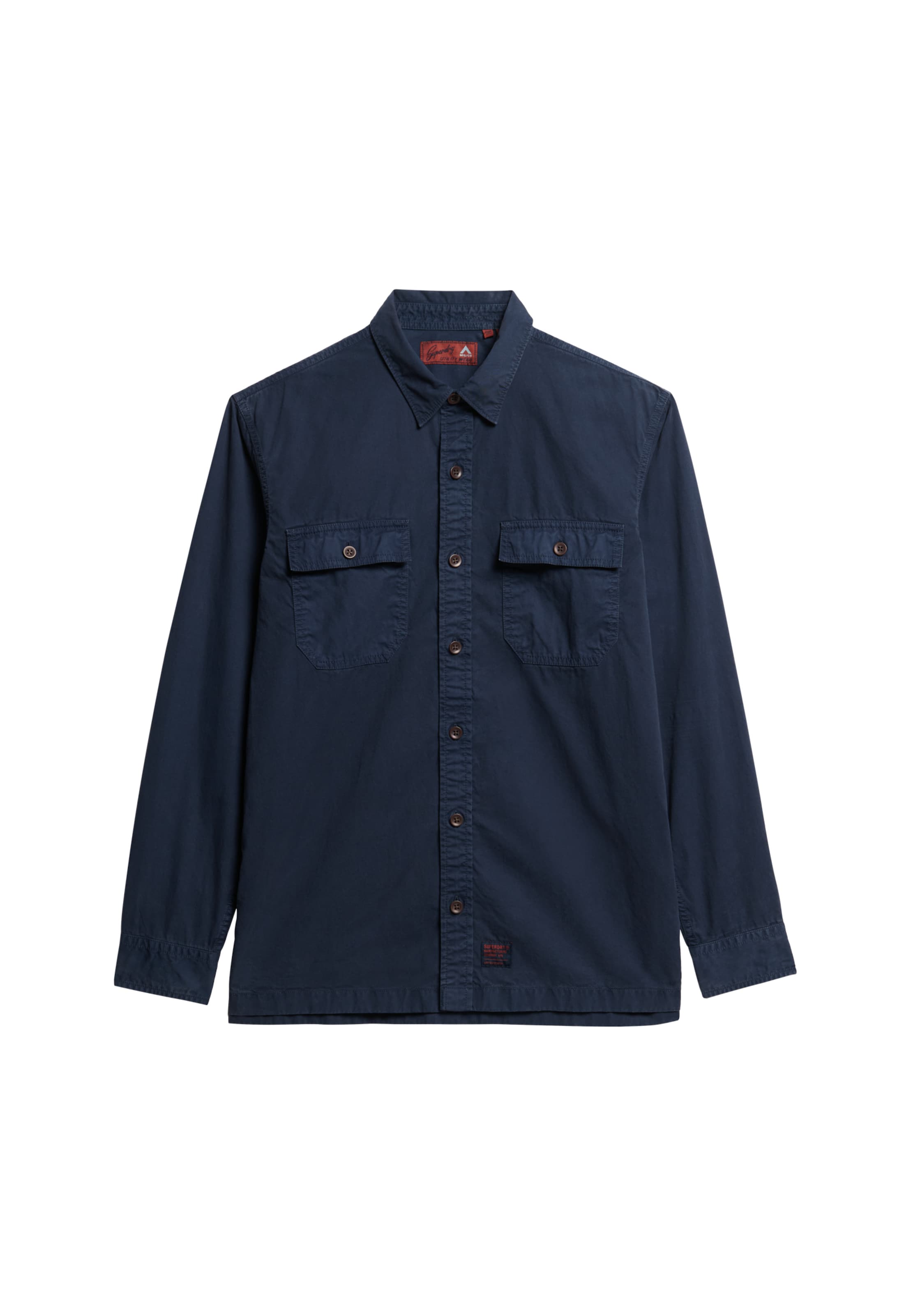 Superdry & Co Regular Fit Hemd in Blau: Vorderseite