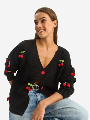 Bianco Lucci Strickjacke in Schwarz