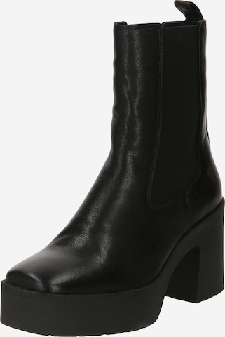 Apple of Eden Chelsea boots 'WEI' i svart: framsida
