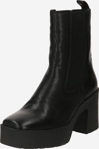 Apple of Eden Chelsea boots 'WEI' in Zwart: voorkant