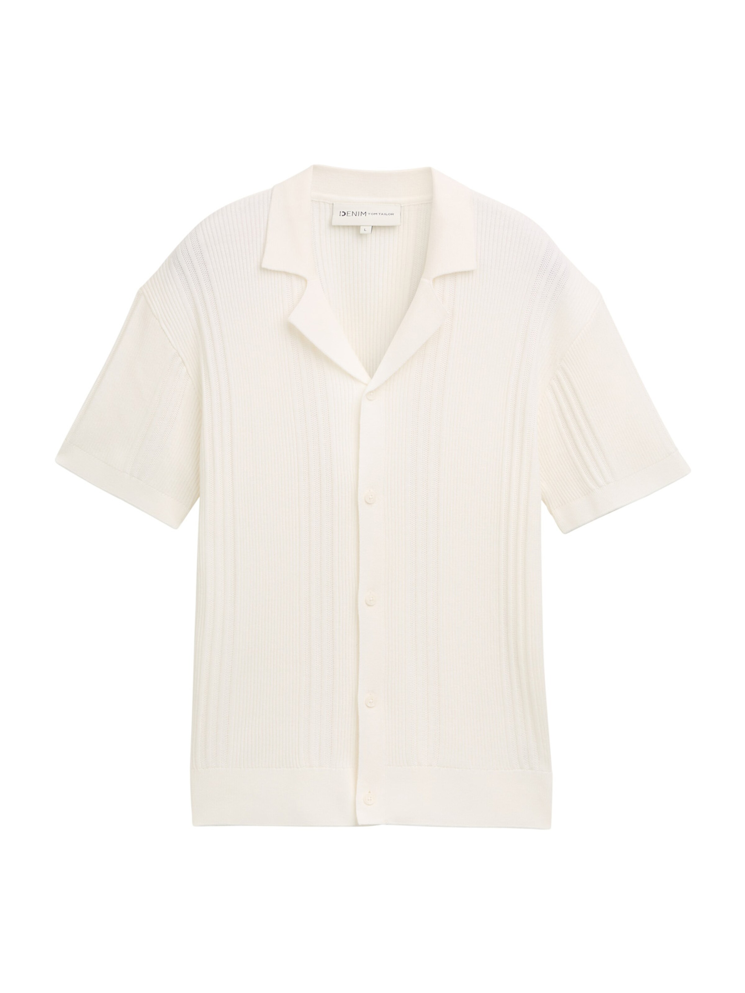 TOM TAILOR DENIM Knit cardigan in White: front