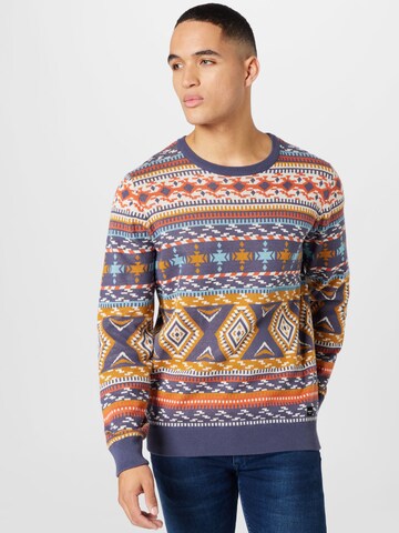 Iriedaily Sweater 'Indio' in Blue: front