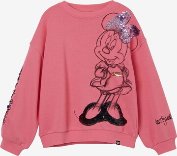 Desigual Свитшот 'Minnie Mouse' в Ярко-розовый: спереди