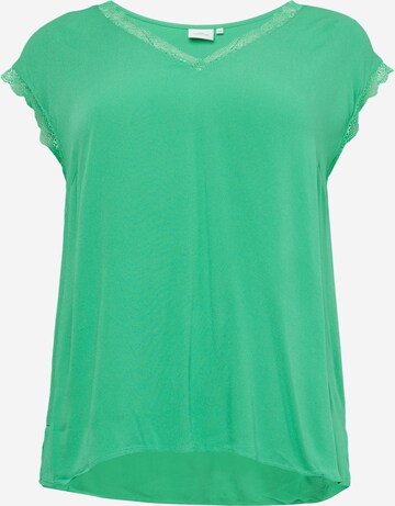 Camicia da donna di ONLY Carmakoma in verde: frontale