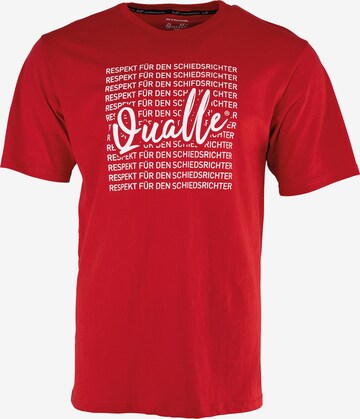 Qualle Shirt '100% Respekt' in Red: front