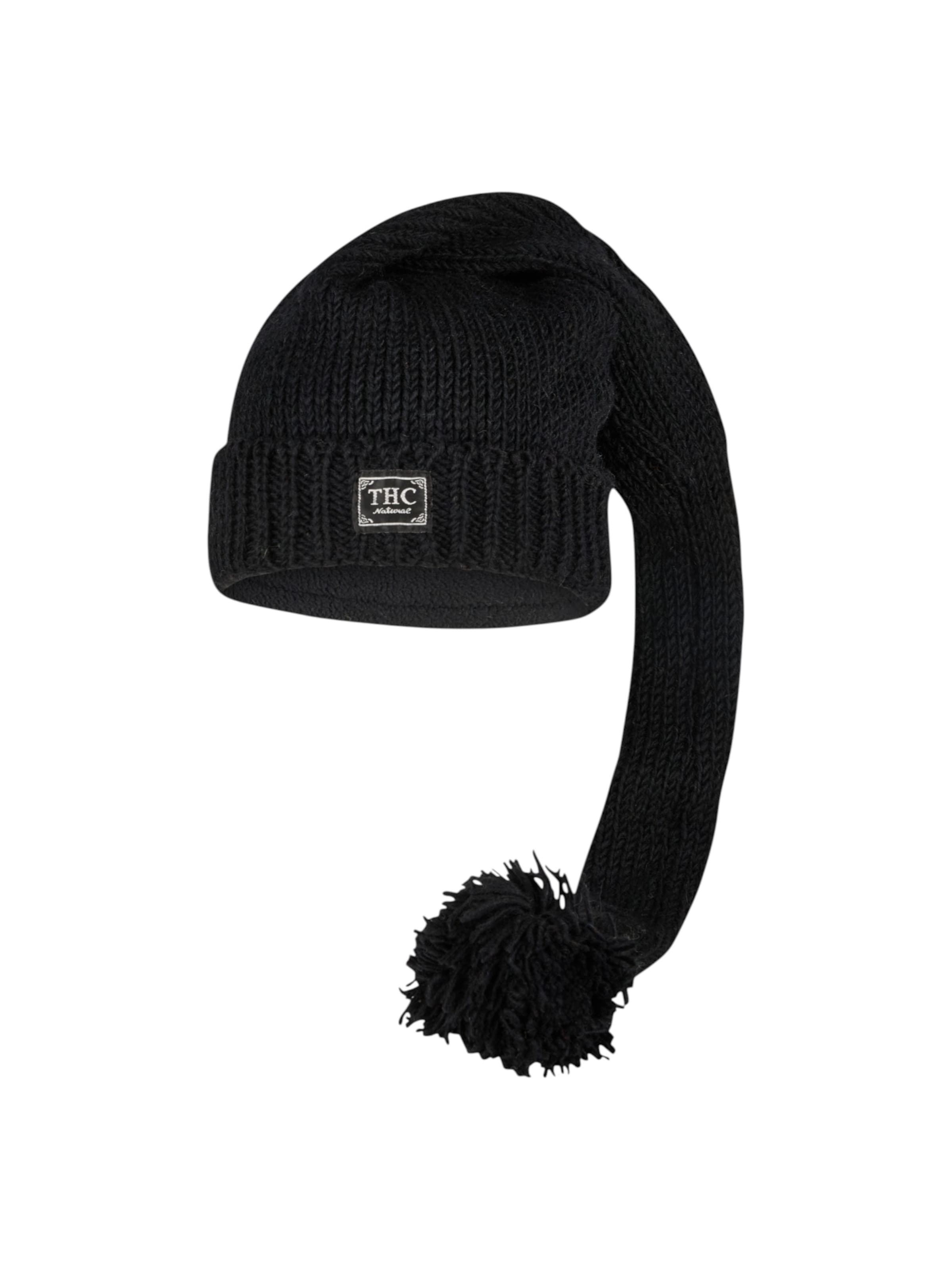 THC Natural Line Beanie 'THC 721' in Black: front