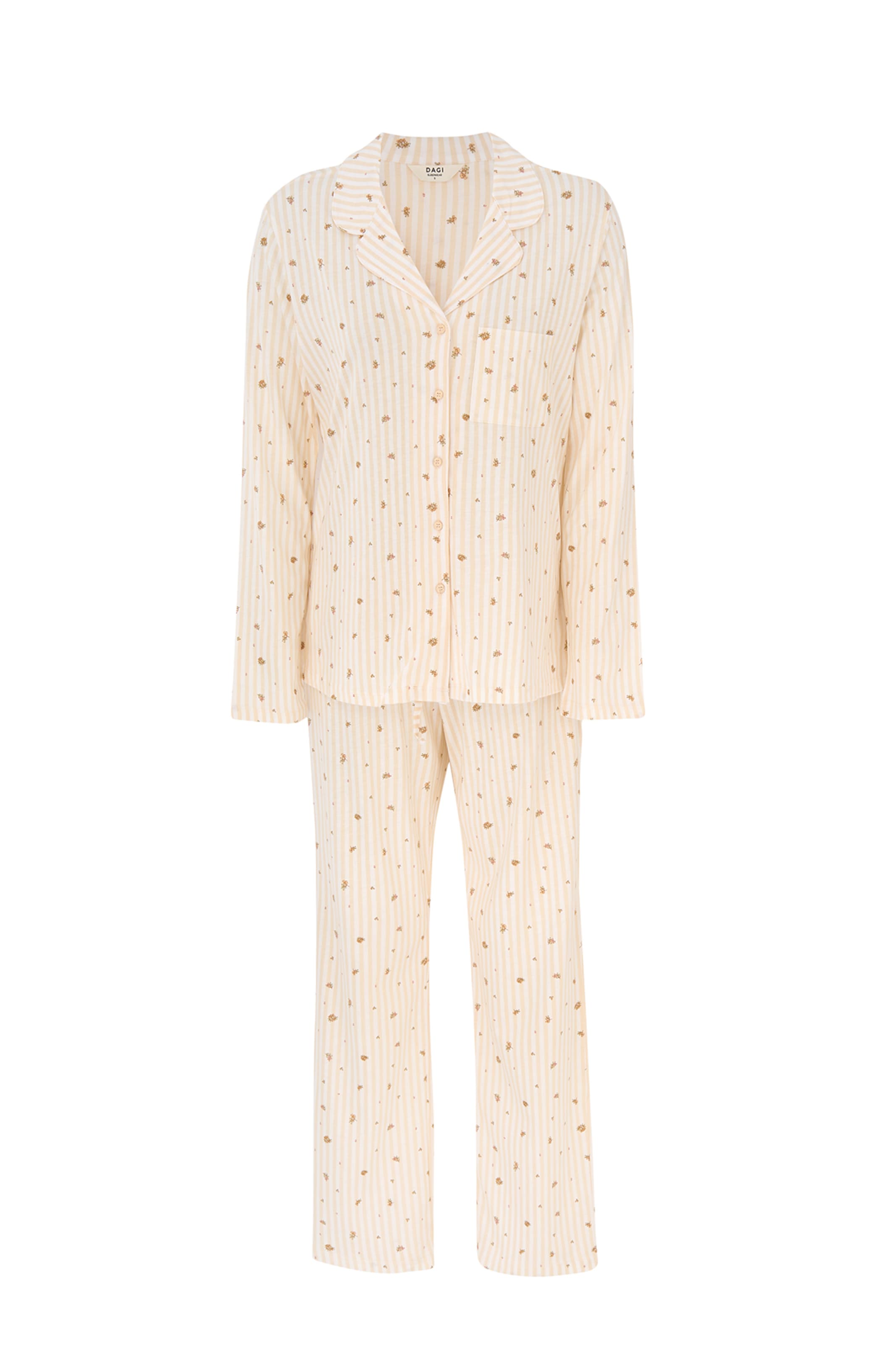 Dagi Пижама в Бежевый: спереди