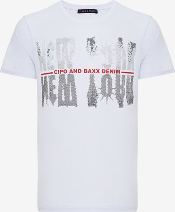 CIPO & BAXX T-Shirt in Weiß: predná strana