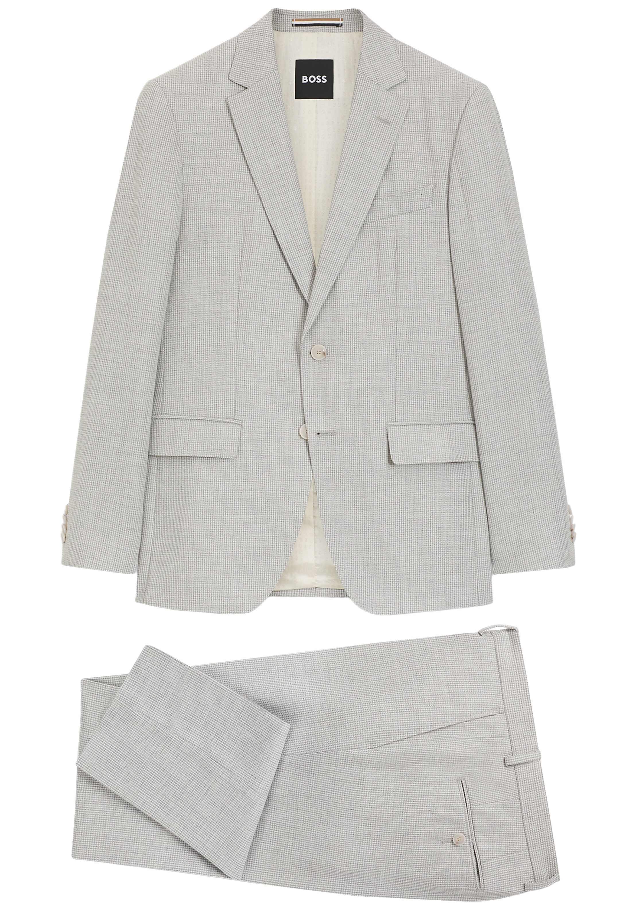 BOSS Regular Suit in Grey: front