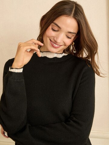 Robes en maille love & roses en noir