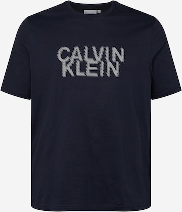 Tricou de la Calvin Klein Big & Tall pe albastru: față