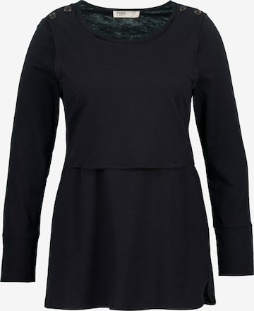 Ulla Popken Shirt in Zwart: voorkant