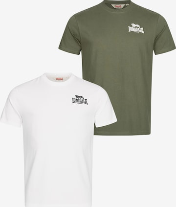 T-Shirt LONSDALE en vert : devant