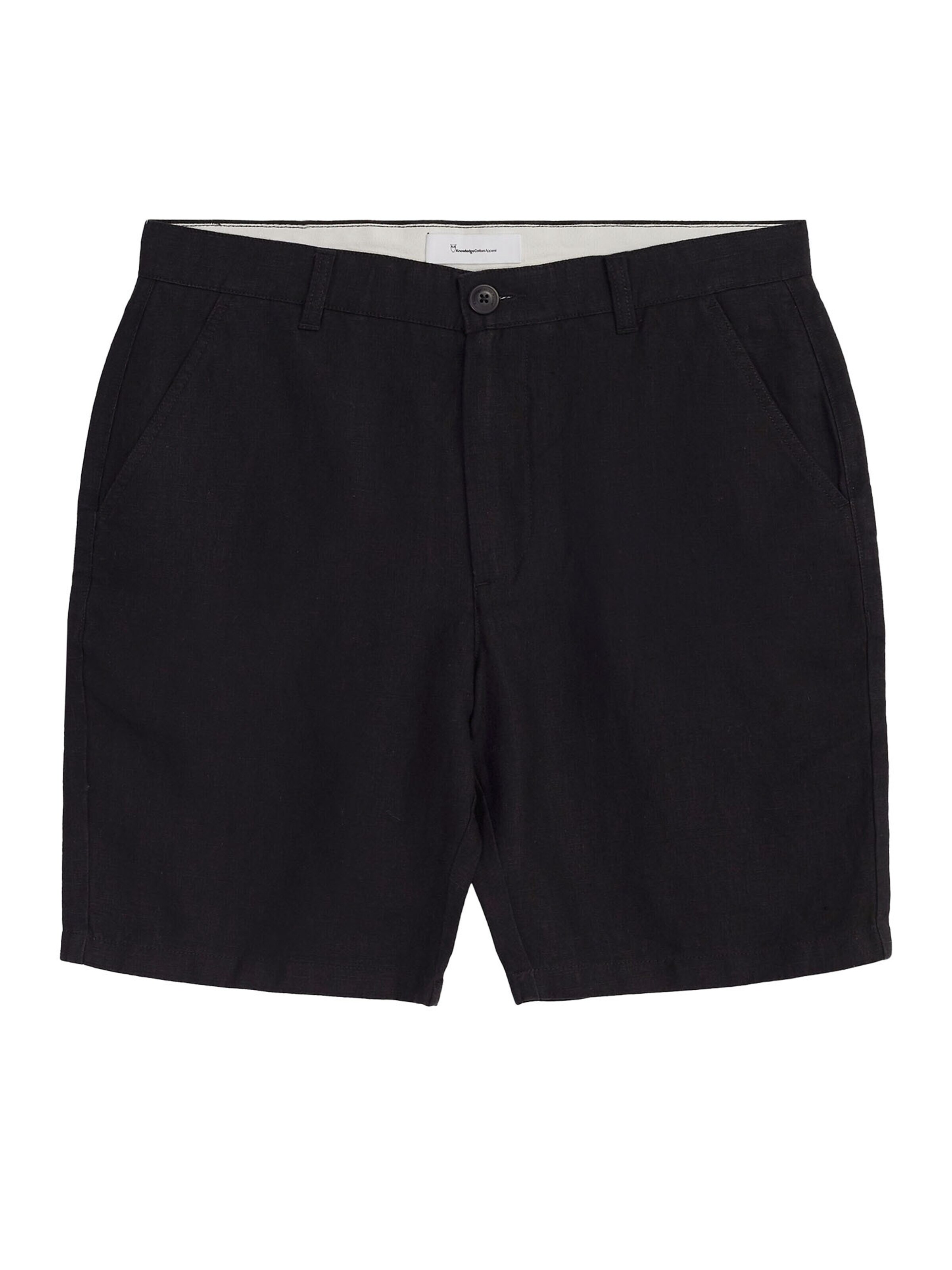 KnowledgeCotton Apparel Regular Pants 'Chuck' in Black: front