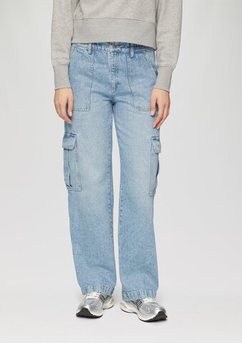 QS Loosefit Jeans in Blauw: voorkant