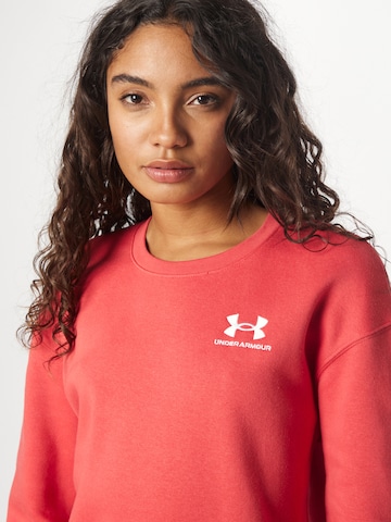 UNDER ARMOUR Sportief sweatshirt 'Essential' in Rood
