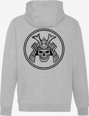 Oldskull Sweatjacke in Grau: Vorderseite