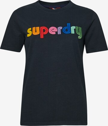 Superdry Тениска в синьо: отпред