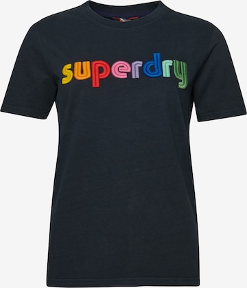 Superdry Tričko – modrá: přední strana