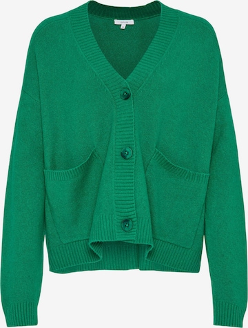 OPUS Плетена жилетка 'Dewina' в зелено: отпред