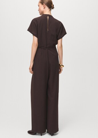 MANGO Jumpsuit 'Pleated' in Brown