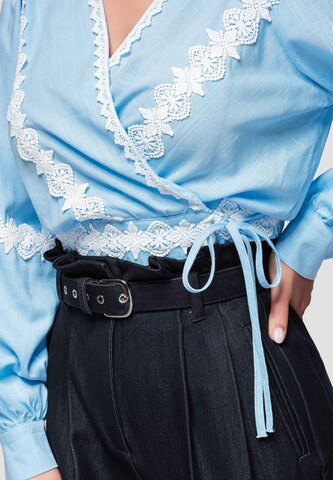 Ombre Blouse in Blauw