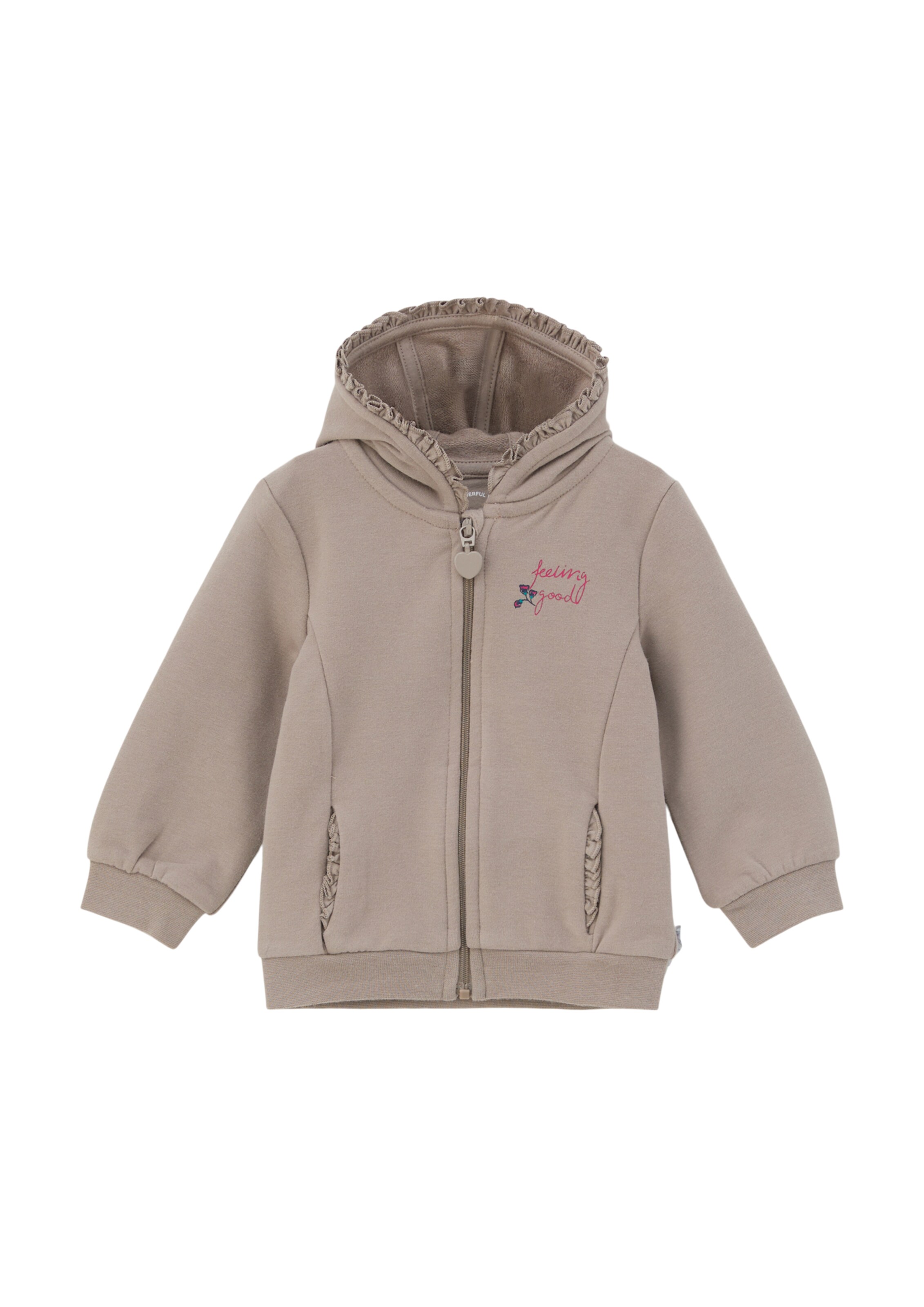 s.Oliver Sweatvest in Bruin: voorkant