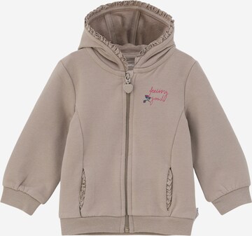 s.Oliver Zip-Up Hoodie in Brown: front